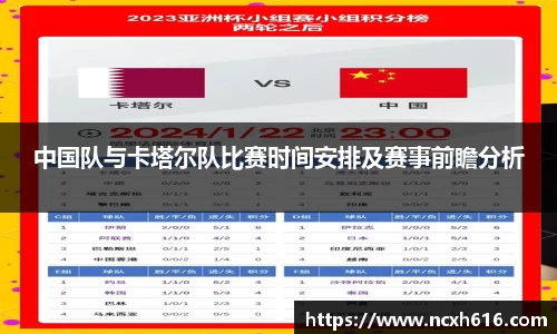 中国队与卡塔尔队比赛时间安排及赛事前瞻分析