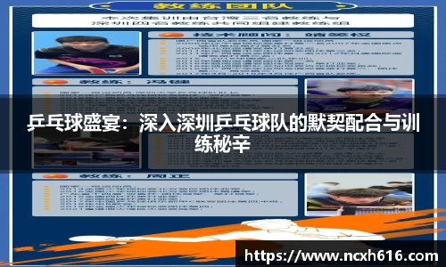 乒乓球盛宴：深入深圳乒乓球队的默契配合与训练秘辛